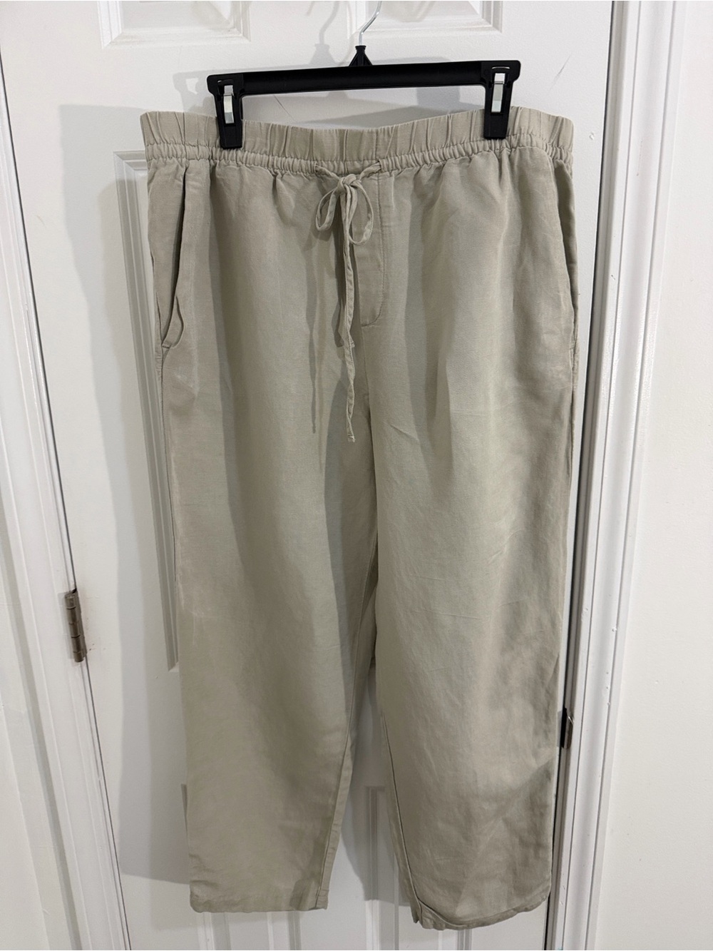 H&M Women’s Linen Light Beige Drawstring Size Large